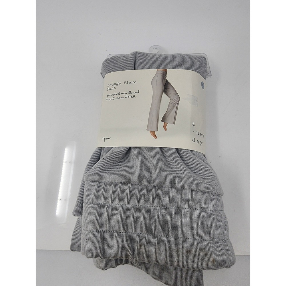 A New Day Womens Lounge Flare Pants Gray Rayon Blend Casual Size Large